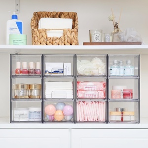 Hot Selling clear <b>Stackable</b> Room Organization Acrylic <b>Storage</b> <b>Drawers</b> With Lid - Product Image 2