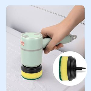 Factory Wholesale Multi-Functional Electric Household Kitchen <b>Cleaning</b> Tool 800 Mah With Usb Three <b>Brush</b> Heads - Product Image 4