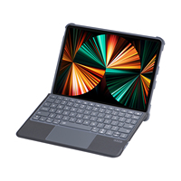 Clavier mécanique sans fil détachable avec rétroéclairage 7-RGB, étui pour iPad Air 4e génération 11 pouces, pavé tactile, support pour stylet, clavier QWER