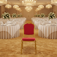 Chaises de banquet luxueuses EaseNeat pour mariage et hôtel, avec coussins et dossier moelleux, empilables et pieds en métal robustes