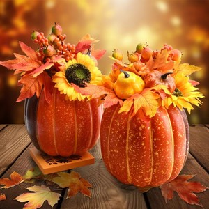 Rustic Fall Artificial Foam Pumpkins Assorted Harvest Ornaments for Halloween Thanksgiving Personalized Home Decor - Product Image 6