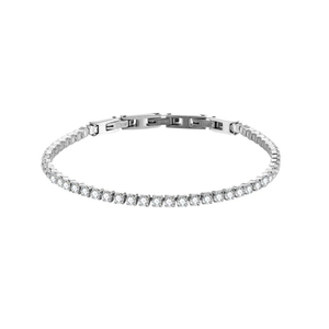 Pulsera de Tenis Clásica de Gran Venta con Circonita Cúbica de 3 mm en Acero Inoxidable de 6.5 a 7.5 Pulgadas - Product Image 1