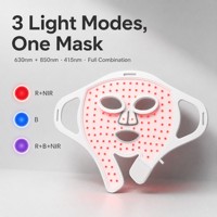 Masque LED rouge EYCO en silicone 630nm, masque facial LED infrarouge, appareil de photothérapie pour le soin de la peau à domicile