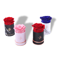Boîte-cadeau de saint-valentin, vraie fleur immortelle conservée, roses éternelles, fleurs conservées pour toujours, boîte-cadeau pour la saint-valentin