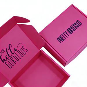 Boîte d'expédition en carton ondulé rose personnalisée pour flacon de parfum haut de gamme, solutions d'emballage en papier pour l'expédition de marques de beauté mondiales - Product Image 2