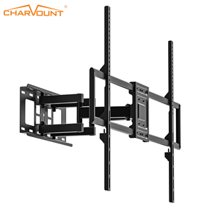 Support mural inclinable et pivotant pour téléviseur, <span class=keywords><strong>bras</strong></span> <span class=keywords><strong>articulé</strong></span> à mouvement complet, capacité de charge de 70 kg pour écran plat LED/LCD de 100 pouces - Product Image 1