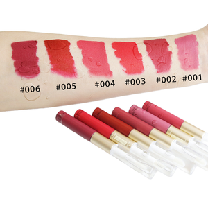 MLM Dual Ended Vegan Cruelty Free Fragrance Free Matte Liquid Lipstick Long Lasting Smudge Proof Anti-stain Daily <b>Lip</b> Makeup - Product Image 1