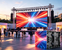 Écran LED modulaire TOPvision 500x500 500x1000 pour location intérieure/extérieure, idéal pour scènes, écoles, théâtres et spectacles sur campus