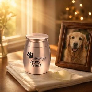 Mini Köpekler Evcil Hayvan Hatıra <span class=keywords><strong>Urn</strong></span> Külleri Paslanmaz Çelik Su Geçirmez Vidalı Kapak Silindirik Klasik Basit Tasarım Dayanıklı Küçük Paylaşım - Product Image 2