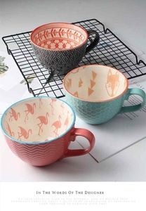 Tazza da colazione Milkcup di alta qualità tazza da Dessert in ceramica creativa con personalità in ceramica tazza abbinata dipinta a mano carina - Product Image 4