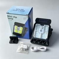 Lampes solaires à clipser pour l'extérieur, étanches, avec capteur intelligent, LED COB, matériau ABS, éclairage portable, commande inductive pour garage, camping