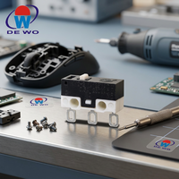 Micro-interrupteur miniature Dewo avec borne à fiche, micro-interrupteur de souris 25T85 1A 125V