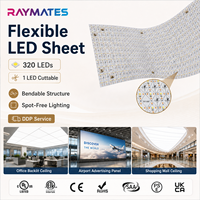 Feuille LED ultra-fine découpable Raymates, couleur blanc transparent, pour rétroéclairage des comptoirs en onyx et granit