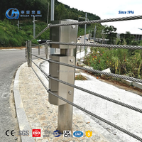 Barrière de sécurité routière en câble d'acier galvanisé haute visibilité, traitement de surface galvanisé + thermolaqué, flexible
