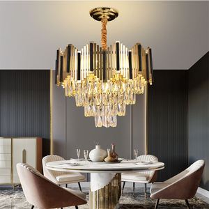 Escalier de Salle à Manger Vintage Éclairage en Cristal Plafond Moderne Lustre Nordique de Chambre à Coucher Moderne de Luxe - Product Image 6