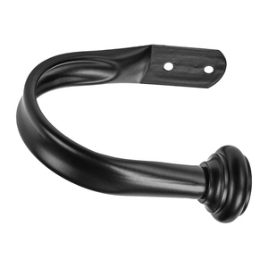 Attaches <span class=keywords><strong>de</strong></span> rideaux modernes en fer robuste à bras courbé, crochets <span class=keywords><strong>de</strong></span> fixation murale pour draperies avec embout décoratif superposé, quincaillerie <span class=keywords><strong>de</strong></span> fenêtre - Product Image 2