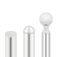 Solution de projet extérieur en Chine : Accessoires de main courante en acier inoxydable, embout décoratif sphérique pour poteau tubulaire extérieur