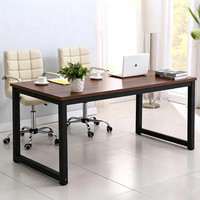 Ensemble de bureau et chaise rectangulaire blanc pour le bureau à domicile, design minimaliste moderne, petite table SH-051