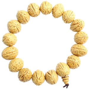 Pulsera Peach Pit de 14 cuentas de 13-15 mm, estilo étnico, joyería religiosa, hecha en Hangzhou - Product Image 5