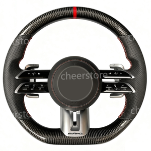 Para Mercedes Benz <span class=keywords><strong>2022</strong></span> nuevo G63 <span class=keywords><strong>AMG</strong></span> W463A W465 W206 W205 W204 W222 W223 W213 W177 GT GLE63 <span class=keywords><strong>volante</strong></span> de fibra de carbono con calefacción Led - Product Image 2