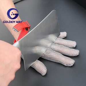 Guantes de seguridad de acero de carnicero de malla metálica de acero inoxidable baratos de grado alimenticio 5 para carnicero anticorte usando - Product Image 4