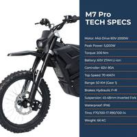 BlazeTrek M7 Pro Heavy Duty Electric Dirt Bike for Kids 60V 27Ah Lithium Battery 5000W Mid-Drive Motor 70KPH IPX6 Waterproof