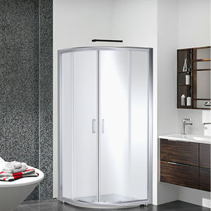 Cabine de douche coulissante à double ouverture moderne avec cadre en verre trempé pour les chambres d'hôtel - Product Image 1