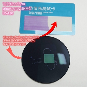 Forma libera RX 1.56 ottica progressiva foto grigio obiettivo SHMC UV420 taglio blu rivestimento Criza nessuno colore Base <span class=keywords><strong>lenti</strong></span> grigio fotocromatiche - Product Image 4