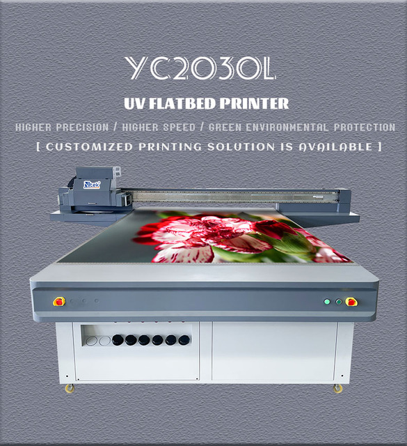China Manufacturer 2*3m I3200 Ricoh Gen5 Gen6 Led UV Flatbed Printer Glass Printing Machine YC2030L Inkjet Industrial Printer