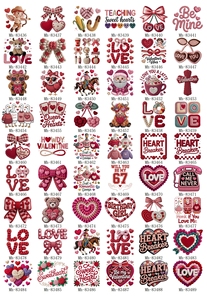 ลายถักโครเชต์ไหมเทียมลายหัวใจวันวาเลนไทน์แบบ DTF ลายโคเก็ตย้อนยุคสำหรับติดเสื้อผ้า - Product Image 6