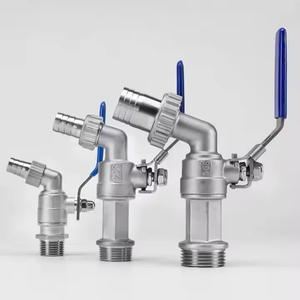 TMOK OEM personalizado 1/2 "1 \" pulgadas 304 Acero inoxidable CF8M válvula de salida de <span class=keywords><strong>bola</strong></span> moderno grifo de drenaje Bibcock grifo de agua lavadoras - Product Image 4