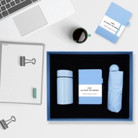 Coffret Cadeau 2026 avec Carnet, Bouteille Isotherme et Parapluie – Boîte Cadeau d'Affaires Premium pour Usage Professionnel et Bureautique