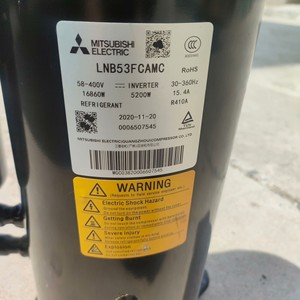 คอมเพรสเซอร์แอร์มิตซูบิชิ รุ่น LNB53FCAMC อินเวอร์เตอร์ ใช้สารทำความเย็น R410A กำลังไฟ 16860 วัตต์ แรงดันไฟฟ้า 58-400 โวลต์ ระบบทำความเย็นและความร้อน - Product Image 1