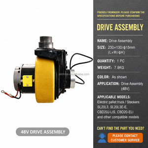 Moteur électrique CC 48V 0,8KW pour véhicule, roue motrice certifiée CE, système d'entraînement robuste pour charge lourde 1500-2000KG, vente en gros - Product Image 3