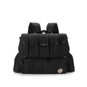 Bolsa de Pañales <span class=keywords><strong>para</strong></span> Bebé con Logotipo Personalizado <span class=keywords><strong>para</strong></span> Viajes al Aire Libre, <span class=keywords><strong>Cambiador</strong></span> Portátil, Mochila Cuna Plegable, Material de PU - Product Image 1