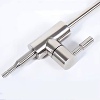 Robinet de cuisine en acier inoxydable avec filtre purificateur d'eau potable directe, robinet de filtration de cuisine à poignée unique