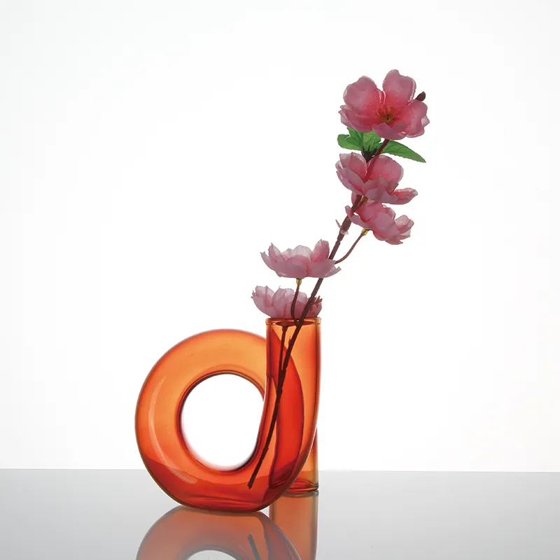 Creativity Decorations Special-shaped Colored Glass Vases For Home Decor