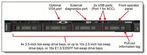 Serveur en rack 1U ThinkSystem SR645 V3, densité 4LFF |   EPYC 9534 |   RAID 5350 |   Kit de rails inclus |   32 Go DDR5 |   En stock - Product Image 5