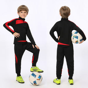 Grosir Pabrik Setelan Latihan Sepak Bola Anak Laki-laki dan Perempuan Lengan Panjang Pakaian Olahraga Cetak Transfer Panas 100% Poliester - Product Image 5