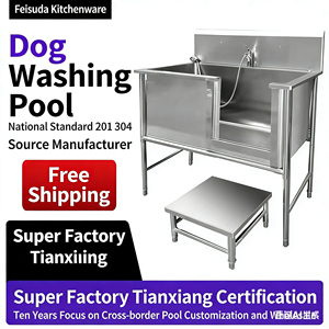 <span class=keywords><strong>Bañera</strong></span> de Acero Inoxidable para Baño y Aseo de Perros y Gatos, Piscina de SPA para Mascotas - Product Image 3