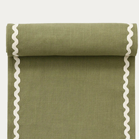 Nouveaux Chemins de Table en Coton Léger Brodés à Volants Personnalisés pour Mariages et Décoration de Table à Domicile (Vente en Gros)