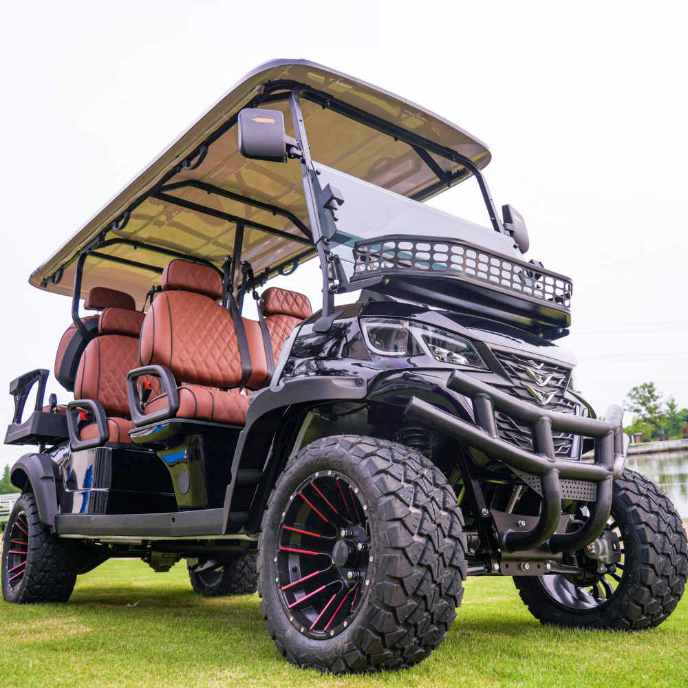 Lsv carrinho de golfe com bateria de lítio, carrinho de golfe de seis lugares