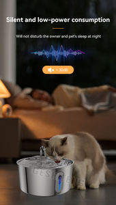 Dispenser Air Minum Hewan Peliharaan Nirkabel Pintar dari Baja Anti Karat Kapasitas Besar, Air Mancur Kucing Tanpa Kabel, Produk Pabrik untuk Rumah dan Taman - Product Image 5