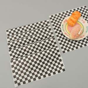 Tapete de Papel para Alimentos con Recubrimiento de PE a Cuadros de Color Personalizado, Antiadherente, de Grado Alimenticio, Universal para Cocina, Pasteles, Hamburguesas, Papas Fritas, Sándwiches - Product Image 6