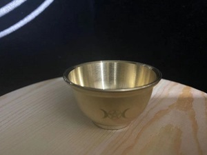 Escultura de Holy Grail de latón trifásico, minitaza de cobre puro, decoración de ceremonia, minibol, novedad, superventas - Product Image 2