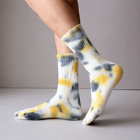 Chaussettes pour hommes Whale de haute qualité, style Hip-hop, mode, épaisses, en coton éponge, sportives, mi-mollet, tie-dye