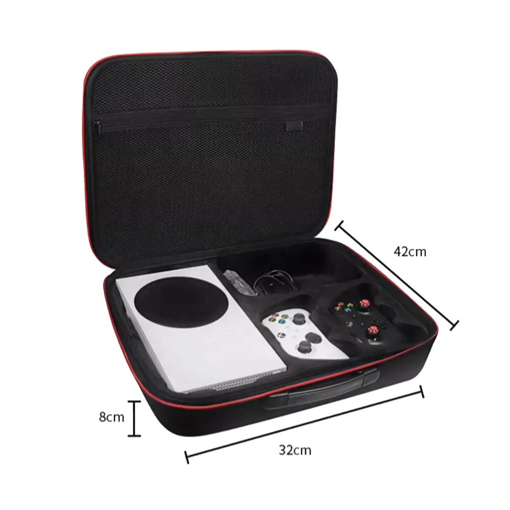 Xbox serisi S oyun konsolu kablosuz denetleyici için sert EVA taşıma seyahat çantası değiştirme (sadece durumda)