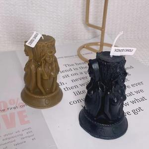 INS Luxe Maison Pilier <span class=keywords><strong>D</strong></span>écoratif <span class=keywords><strong>Cire</strong></span> <span class=keywords><strong>De</strong></span> Soja Magique Triple <span class=keywords><strong>D</strong></span>éesse En Forme <span class=keywords><strong>De</strong></span> Bougies Parfumées - Product Image 5