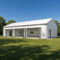 Structure en acier durable, entrepôt conforme à la norme EN 1090, atelier métallique préfabriqué résistant aux intempéries, garage, hangar, bâtiment métallique