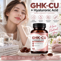 Qualité supérieure OEM GHK-CU Softgels de cuivre antioxydant, peptide de cuivre pour le bien-être de la peau et des cheveux, soutien pour les femmes